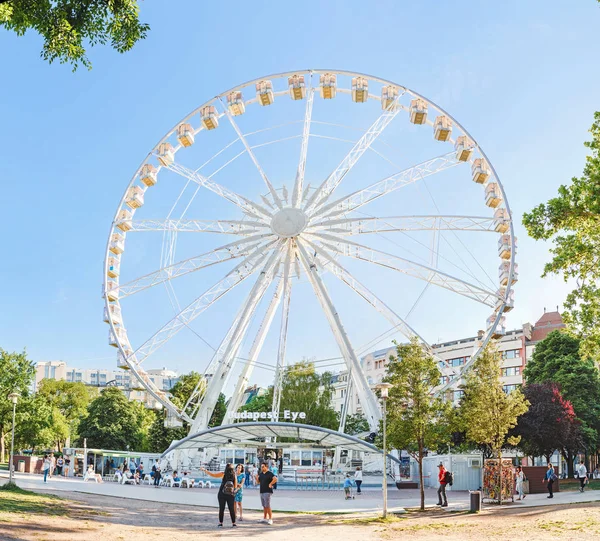 13 Mayıs 2018, Budapeşte, Macaristan: Budapeşte göz dönme dolap olduğunu muhtemelen tüm şehrin en iyi gözlem noktasına