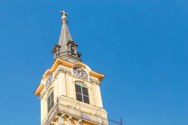 Relógio Torre Basílica Santo Estêvão Budapeste — Fotografia de Stock