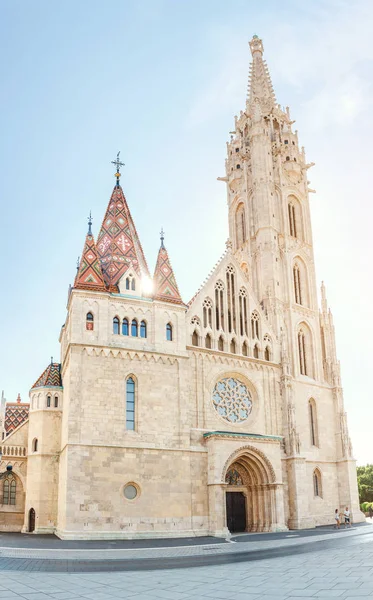 Main tourist attraction and landmark of Budapest - amazing architecture of the Cathedral of St. Matthias. Church is the biggest gothic temple in Hungary.