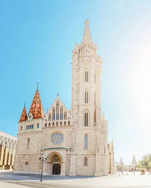 Main tourist attraction and landmark of Budapest - amazing architecture of the Cathedral of St. Matthias. Church is the biggest gothic temple in Hungary.