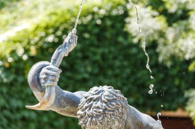 Poseidon Varkert ın Bazaarı Budapeşte Macaristan yakınındaki Çeşmesi