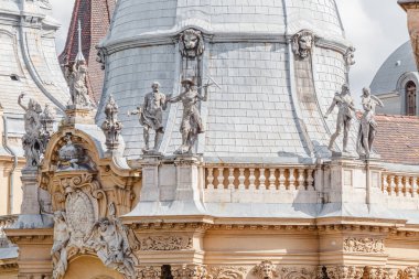 15 Mayıs 2018 Budapeşte, Macaristan: bir tarım Müzesi mimari yakın çekim detay detaylar vajdahunyad Castle Budapeşte '