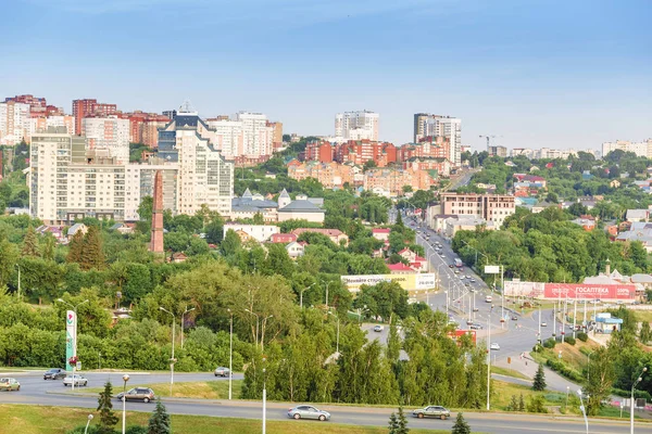 Juli 2018 Ufa Rusland Uitzicht Stad Van Stedelijk Vervoer Verkeer — Stockfoto