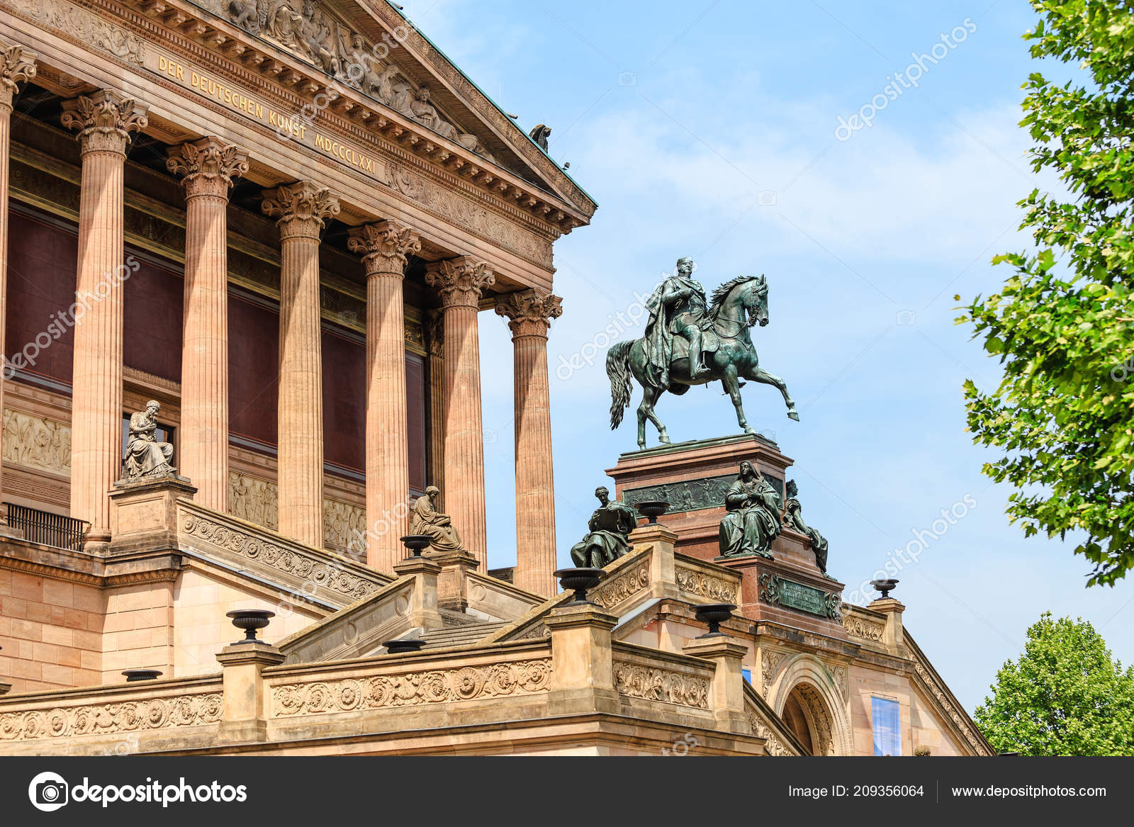 Великое Архитектурное Здание Alte Nationalgalerie Старая.