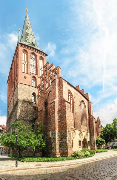 Csodálatos Építészeti Nicholas Templom Vagy Nikolaikirche Úti Cél Berlini Koncepció — Stock Fotó