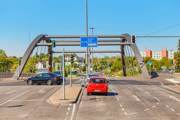 Berlín Alemania Mayo 2018 Tráfico Por Carretera Los Suburbios Berlín — Foto de Stock