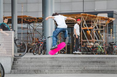 21 Mayıs 2018, Leipzig, Almanya: yapmak hüner City sokak kaykaycı
