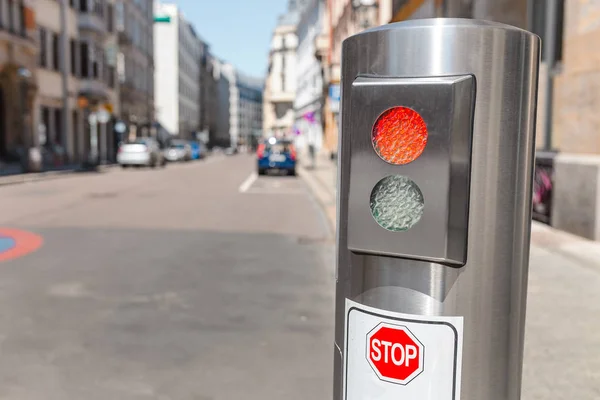 Emelkedő Stop Pillére Rendelet Városi Forgalom Blokkolása — Stock Fotó