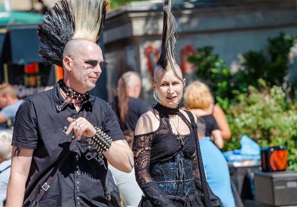 Leipzig Germany May 2018 Dressed People Take Part Annual Gothic — Stock Photo, Image