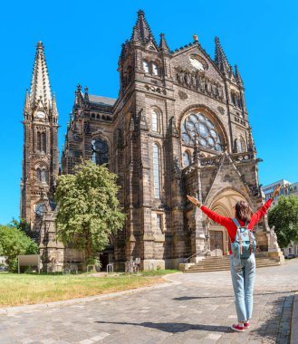 Peterskirche veya St, şehir merkezi yakınlarındaki Leipzig Peter Kilisesi