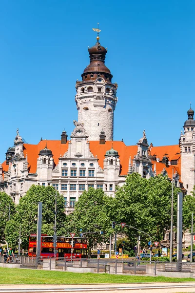 Leipzig Tyskland Maj 2018 Nya City Hall Neues Rathaus Tower — Stockfoto