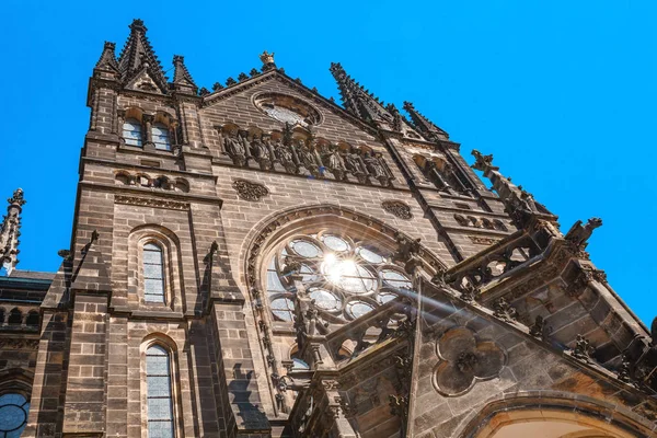 Den Peterskirche Eller Peterskyrkan Leipzig Nära Centrum — Stockfoto