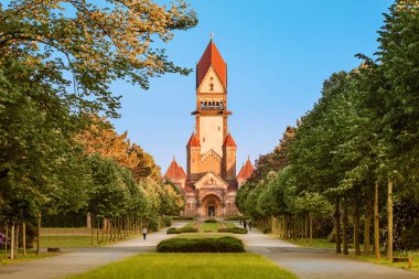 Mimari ünlü Şapel ve oranın karmaşık Güney mezarlığı Leipzig, Almanya