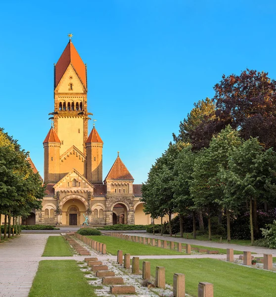 Architecture Famous Chapel Crematory Complex South Cemetery Leipzig Germany — Stock Photo, Image