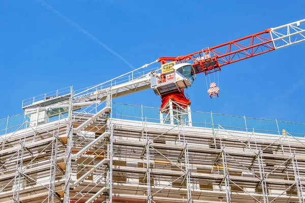 Maj 2018 Leipzig Tyskland Närbild Detaljer För Industrual Konstruktion Kran — Stockfoto