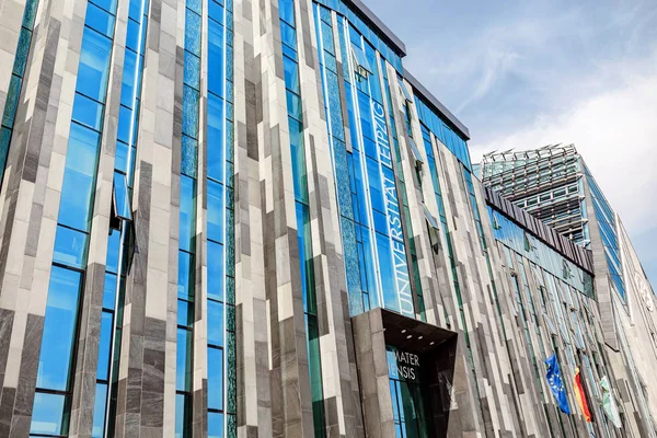 21 Mayıs 2018, Leipzig, Almanya: Leipzig Üniversitesi binasının mimarisi