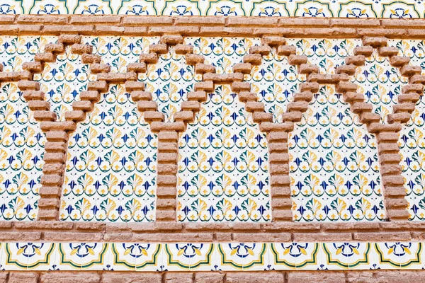 Julio 2018 Barcelona España Textura Del Azulejo Torre Aragón Poble — Foto de Stock