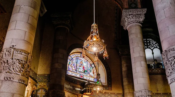 Julio 2018 Barcelona España Interior Del Templo Del Sagrado Corazón —  Fotos de Stock