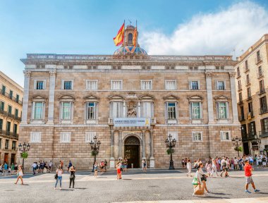 12 Temmuz 2018, Barselona, İspanya: Generalitat de Catalunya'nın Cumhurbaşkanlığı Sarayı'bina