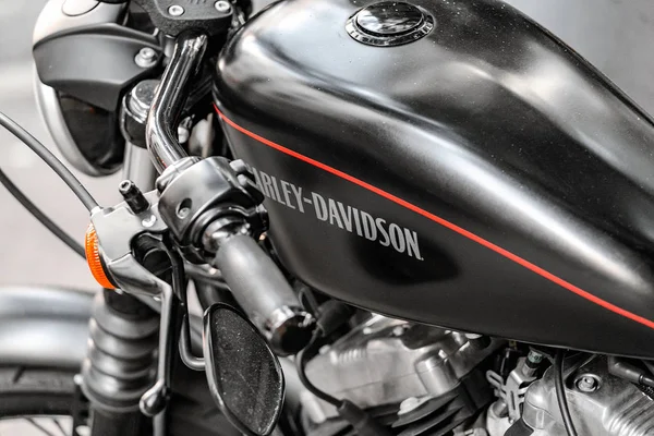July 2018 Barcelona Spain Detail Logo Harley Davidson Motorcycle — Stock Photo, Image