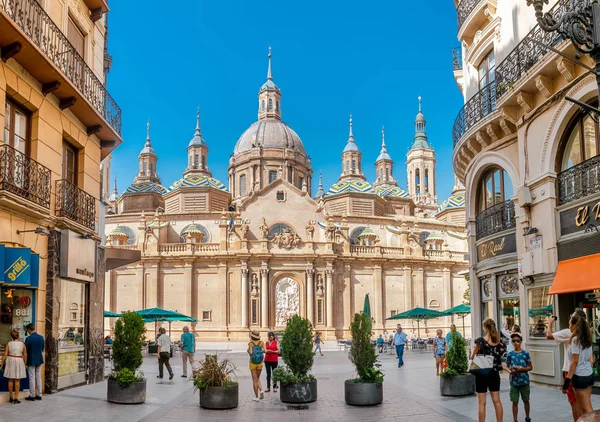 Temmuz 2018 Zaragoza Spanya Panoramik Katedrali Yerebatan Del Ayağı Roma — Stok fotoğraf