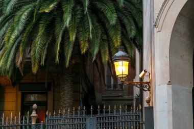 Küçük kasaba sokak, Vintage retro fener