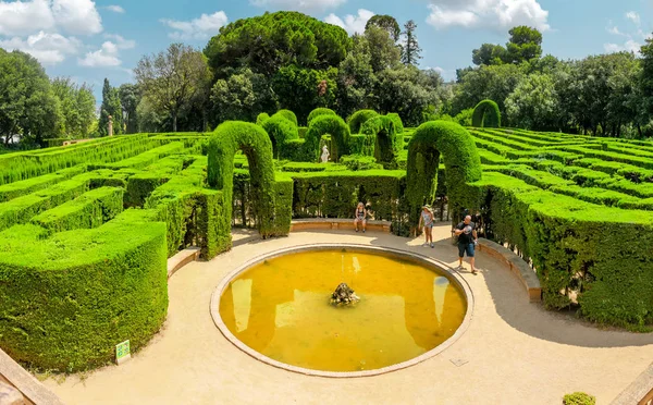 Barcelona Španělsko Července 2018 Park Zahrada Labyrint Bludiště Barceloně Španělsku — Stock fotografie