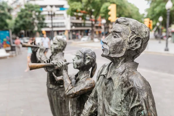 Luglio 2018 Tarragona Spagna Statua Dei Castelleri Celebra Castellere Colles — Foto Stock