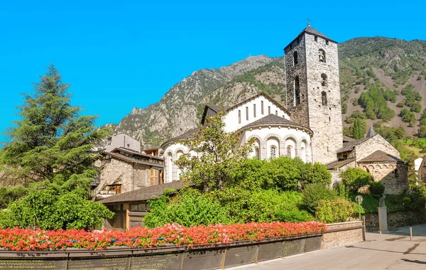 Église Sant Esteve Située Dans Centre Ville Andorre Vieille — Photo