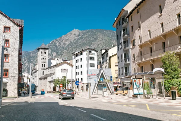 Andorra Vella Andorra Július 2018 Kereskedelmi Terület Város Pireneusok Híres — Stock Fotó