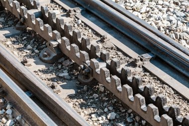 Dağlarda bir karikatür demiryolu detay