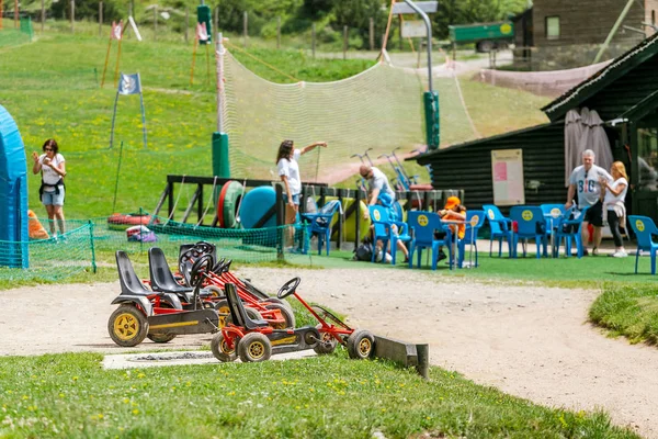Липня 2018 Року Нурія Іспанія Цикл Автомобіля Дітей Луна Парк — стокове фото
