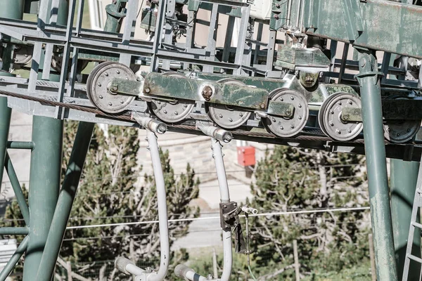 Mechanisme Van Oude Kabel Auto Bergen — Stockfoto