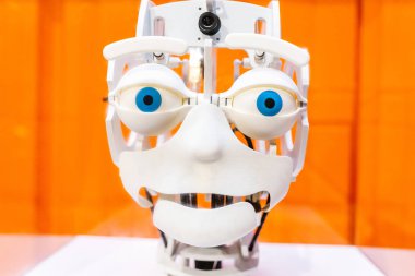 28 Temmuz 2018, Barselona, İspanya: duygu içinde robot yüz