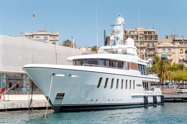 Lipca 2018 Barcelona Hiszpania Luksusowy Jacht Barcelonie — Zdjęcie stockowe