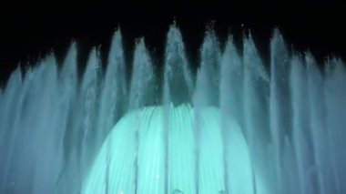 29 Temmuz 2018, Barselona, İspanya: Magic Montjuic çeşmeler göstermek Simgesel Yapı geceleri