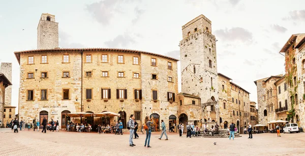 Outubro 2018 San Giminiano Itália Vista Centro Histórico San Gimignano — Fotografia de Stock