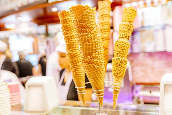 Sweet Cones at the ice-cream shop showcase