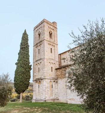 Eski Sant Antimo Abbey manastır Toskana, İtalya