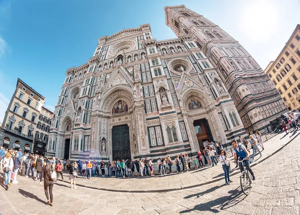 Oktober 2018 Florenz Italien Florenz Kathedrale Mit Touristenmassen Auf Einem — Stockfoto