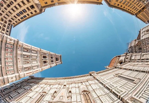 Vértes Részlet Nézet Santa Maria Katedrális Firenze Olaszország — Stock Fotó