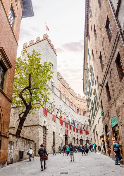 Oktober 2018 Siena Italien Forntida Atchitecture Siena Resa Tuscany Koncept — Stockfoto