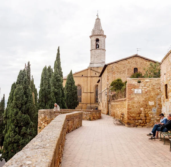 17 Ekim 2018, Pienza, İtalya: Dünya Unesco mirası Pienza şehrin doğal görünümü