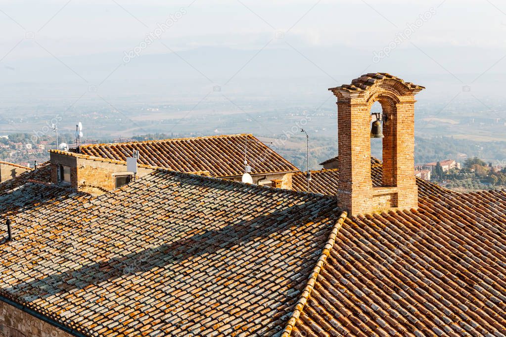 Cityscape view of the Old Tuscany town of Montepulciano, Italy