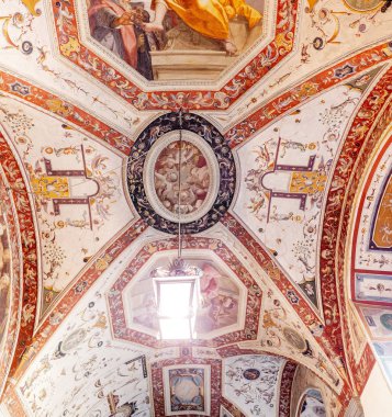 19 Ekim 2018, Floransa, İtalya: Palazzo Vecchio iç - Floransa Belediye Binası