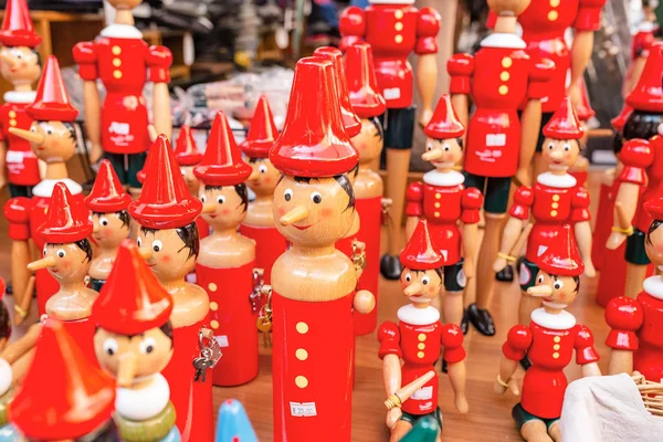 Juguetes Marionetas Pinocchio Venta Tienda Turística Como Recuerdos Italia — Foto de Stock
