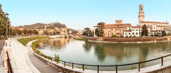 Ekim 2018 Verona Talya Panoramik Cityscape Görünümünü Verona Tarihi Kent — Stok fotoğraf