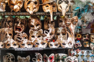 23 Ekim 2018, Venedik, İtalya: geleneksel Venedik Maske Satılık dükkan