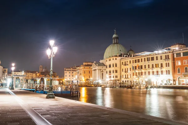 2018 Október Velence Olaszország Grand Canal Városkép Éjjel — Stock Fotó