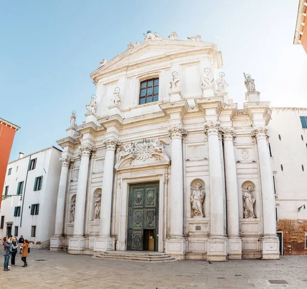 Outubro 2018 Venice Itália Fachada Igreja Santa Maria Assunta — Fotografia de Stock
